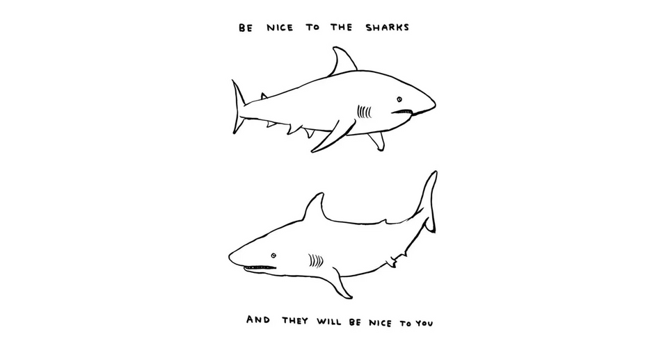 David Shrigley Be Nice to the Sharks