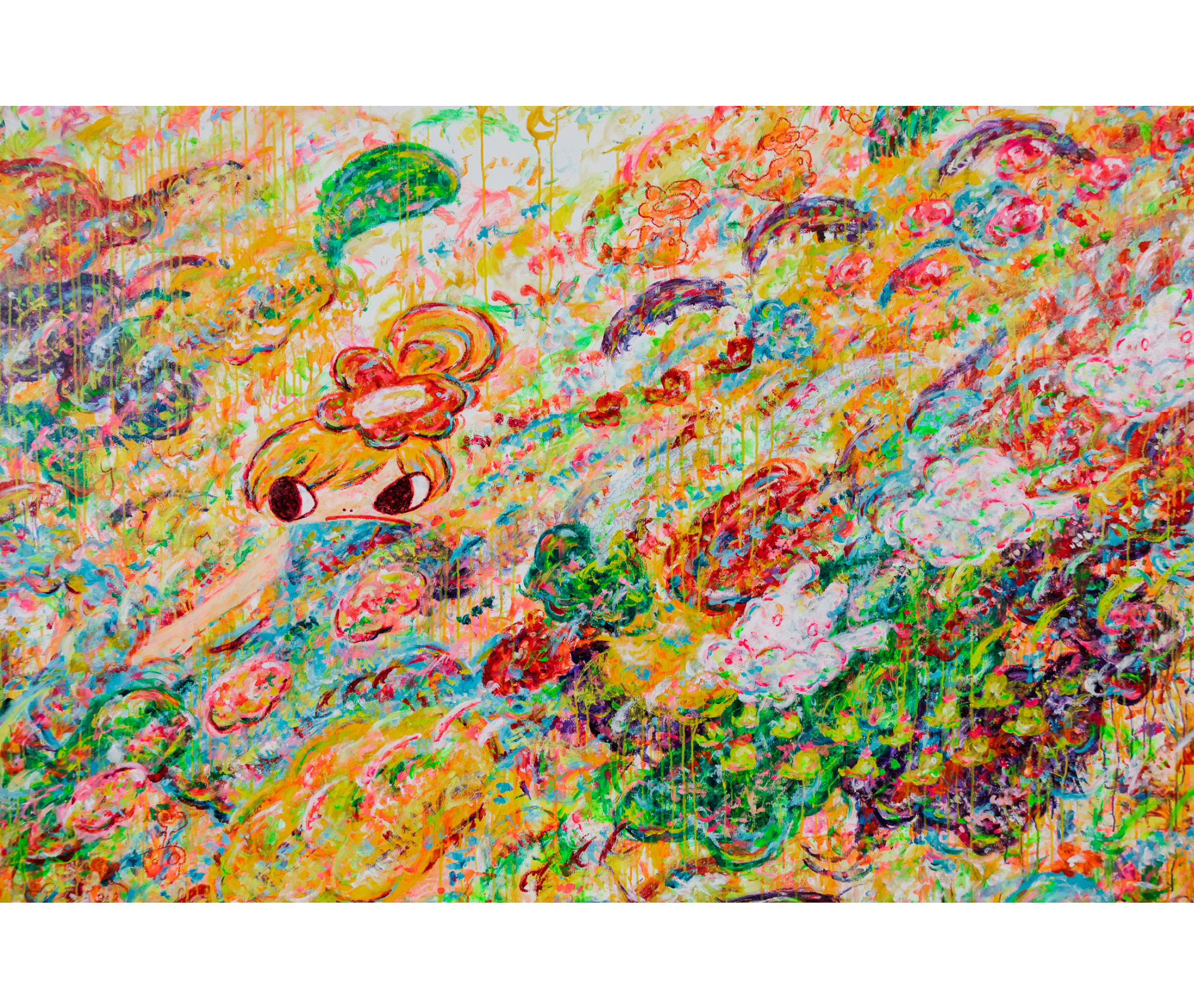 Ayako Rokkaku Untitled 2022 シルクスクリーン COA Untitled by Ayako Rokkaku (2022) : Print Screen Printing on