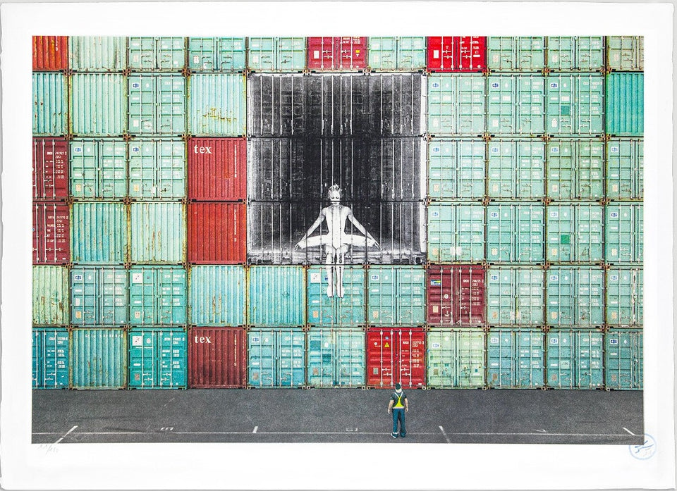 JR In The Container Wall, Le Havre, France, 2014